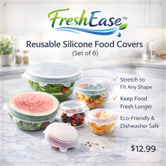 FreshEase™ Reusable Silicone Food Covers (Set of 6)