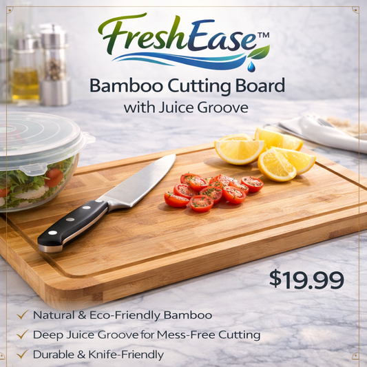 FreshEase™ Bamboo Cutting Board with Juice Groove